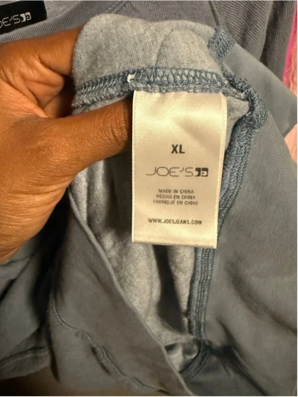 Men's Joe's Jeans Gray Thermal Crewneck Sweatshirt XL